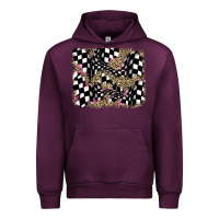 Mauve Wine racing leopard backgraund Urban Hoodie - JahusDesignShop