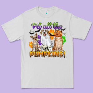 Pet All The Pumpkins Premium Tee Designed By Cowgirlartshop