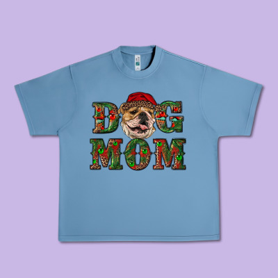 Christmas English Bulldog Mom Urban Heavy Tee Designed By Ranaportraitstore