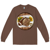 Chestnut american football round earrings Long Sleeve Tee - BundleAndBundleShop