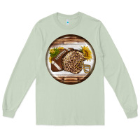 Matcha american football round earrings Long Sleeve Tee - BundleAndBundleShop