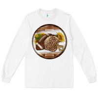 American Football Round Earrings Long Sleeve Tee | Teevron