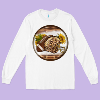 American Football Round Earrings Long Sleeve Tee Designed By Bundleandbundleshop