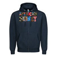 Navy American honey Zipper Hoodie - AdoDesignShop