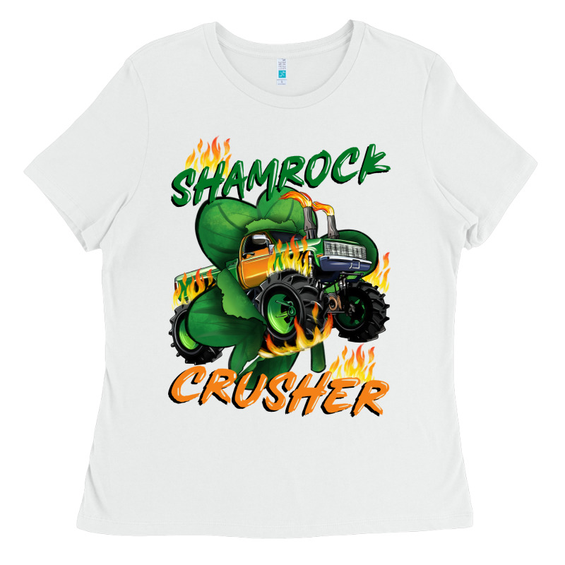 Shamrock Crusher St. Patrick's Day Ladies Tee by CowGirlArtShop | Teevron