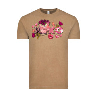 Vintage Coffee Chicken Valentine's Day xoxo Vintage Tee - FaDigitalArtStudio
