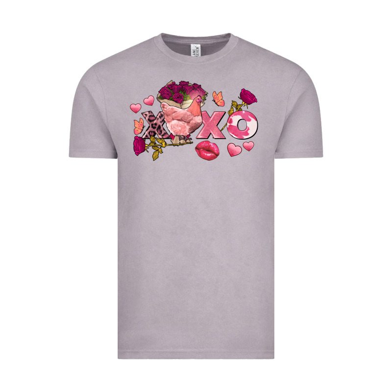 Chicken Valentine's Day Xoxo Vintage Tee by FaDigitalArtStudio | Teevron