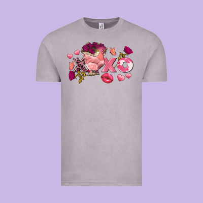 Chicken Valentine's Day Xoxo Vintage Tee Designed By Fadigitalartstudio
