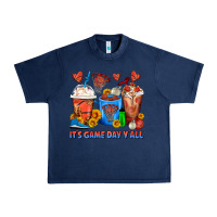 Navy It's Game Day Y'all Basketball Coffee Cups Urban Heavy Tee - FaDigitalArtStudio