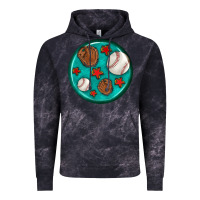 Cloud Black baseball with sunflower round earrings Vintage Hoodie - BundleAndBundleShop