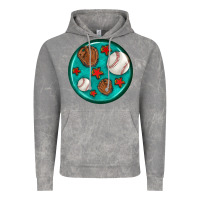 Cloud Rock baseball with sunflower round earrings Vintage Hoodie - BundleAndBundleShop