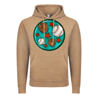 Vintage Coffee baseball with sunflower round earrings Vintage Hoodie - BundleAndBundleShop