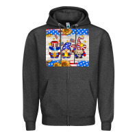 Charcoal Heather American gnomes Zipper Hoodie - AdoDesignShop