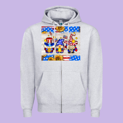 American Gnomes Zipper Hoodie Designed By Adodesignshop