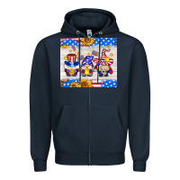 Navy American gnomes Zipper Hoodie - AdoDesignShop