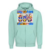 Seafoam American gnomes Zipper Hoodie - AdoDesignShop