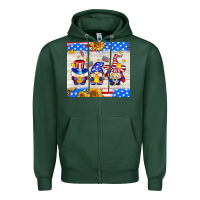 Sports Green American gnomes Zipper Hoodie - AdoDesignShop