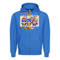 True Royal American gnomes Zipper Hoodie - AdoDesignShop