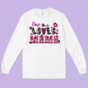 One Loved Mama Valentine's Day Long Sleeve Tee Designed By Fadigitalartstudio