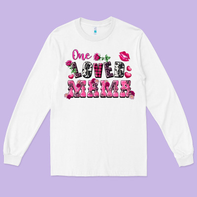 One Loved Mama Valentine's Day Long Sleeve Tee Designed By Fadigitalartstudio