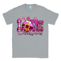 Heather Grey love christmas pink Classic Tee - CowGirlArtShop