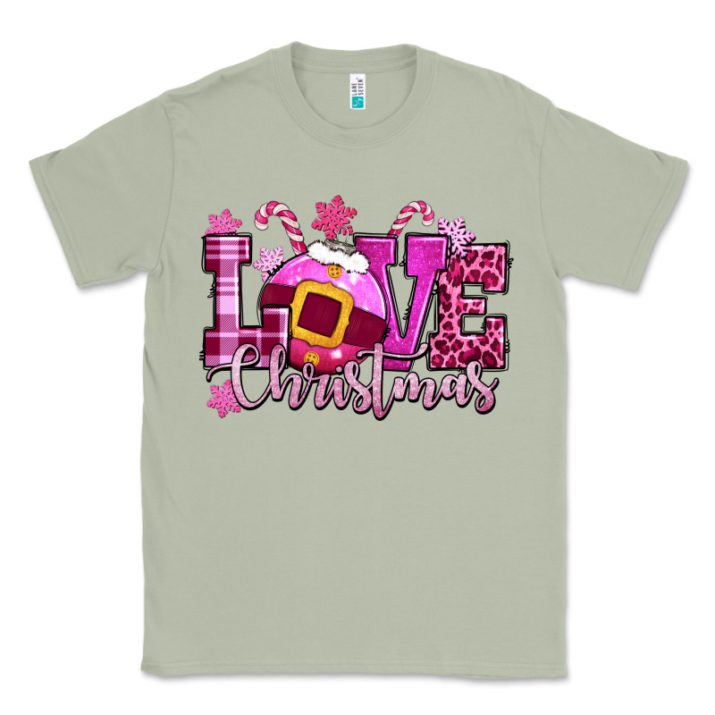 Love Christmas Pink Classic Tee by CowGirlArtShop | Teevron