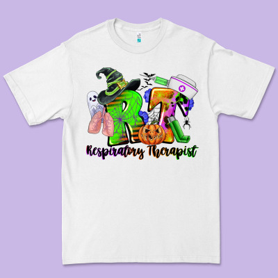 Rt Respiratory Therapist Halloween Premium Tee Designed By Cowgirlartshop