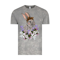 Cloud Rock Easter Day Flowers bunny Vintage Tee - OliviaCreatesArt