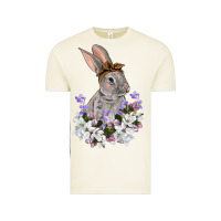 Vintage Arctic Easter Day Flowers bunny Vintage Tee - OliviaCreatesArt