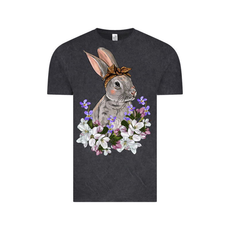 Easter Day Flowers Bunny Vintage Tee by OliviaCreatesArt | Teevron