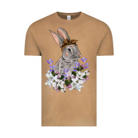 Vintage Camel Easter Day Flowers bunny Vintage Tee - OliviaCreatesArt
