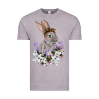 Vintage Zinc Easter Day Flowers bunny Vintage Tee - OliviaCreatesArt