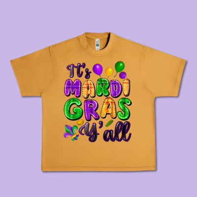It's Mardi Gras Y'all Urban Heavy Tee Designed By Fadigitalartstudio