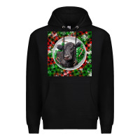 Black christmas black angus cow Premium Hoodie - LillyAllenDesigns