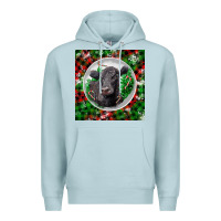 Blue Mist christmas black angus cow Premium Hoodie - LillyAllenDesigns