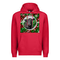 Cardinal christmas black angus cow Premium Hoodie - LillyAllenDesigns