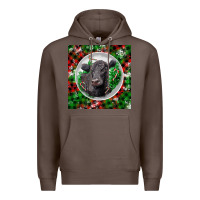 Coffee christmas black angus cow Premium Hoodie - LillyAllenDesigns