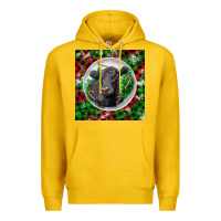 Lemon christmas black angus cow Premium Hoodie - LillyAllenDesigns