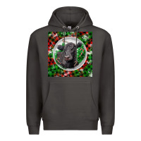 Smoke christmas black angus cow Premium Hoodie - LillyAllenDesigns