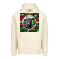 Tofu christmas black angus cow Premium Hoodie - LillyAllenDesigns