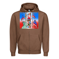 Chestnut american flag  and america Zipper Hoodie - AdoDesignShop
