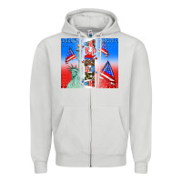 Dove Grey american flag  and america Zipper Hoodie - AdoDesignShop