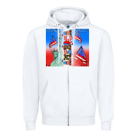 White american flag  and america Zipper Hoodie - AdoDesignShop