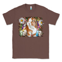 Chestnut Easter Bunny With Quail Eggs And Daisy Classic Tee - RanaPortraitStore