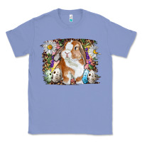 Colony Blue Easter Bunny With Quail Eggs And Daisy Classic Tee - RanaPortraitStore