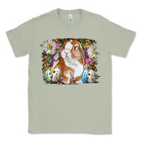 Matcha Easter Bunny With Quail Eggs And Daisy Classic Tee - RanaPortraitStore