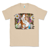 Mushroom Easter Bunny With Quail Eggs And Daisy Classic Tee - RanaPortraitStore