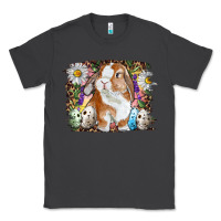 Smoke Easter Bunny With Quail Eggs And Daisy Classic Tee - RanaPortraitStore