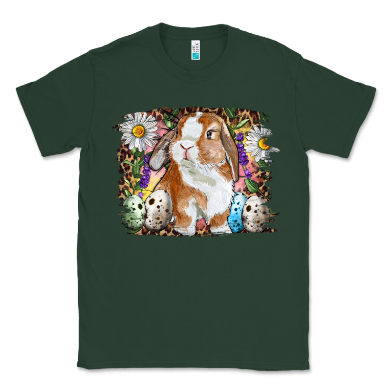 Easter Bunny With Quail Eggs And Daisy Classic Tee by RanaPortraitStore | Teevron