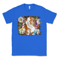 True Royal Easter Bunny With Quail Eggs And Daisy Classic Tee - RanaPortraitStore